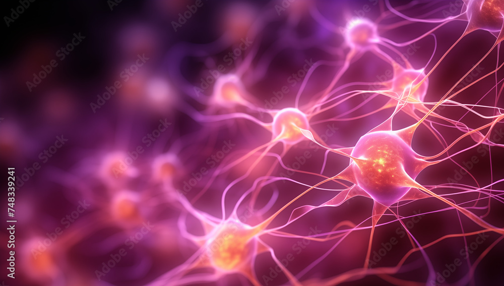 illustration of neural network of human body. illustration of neural network of human body.