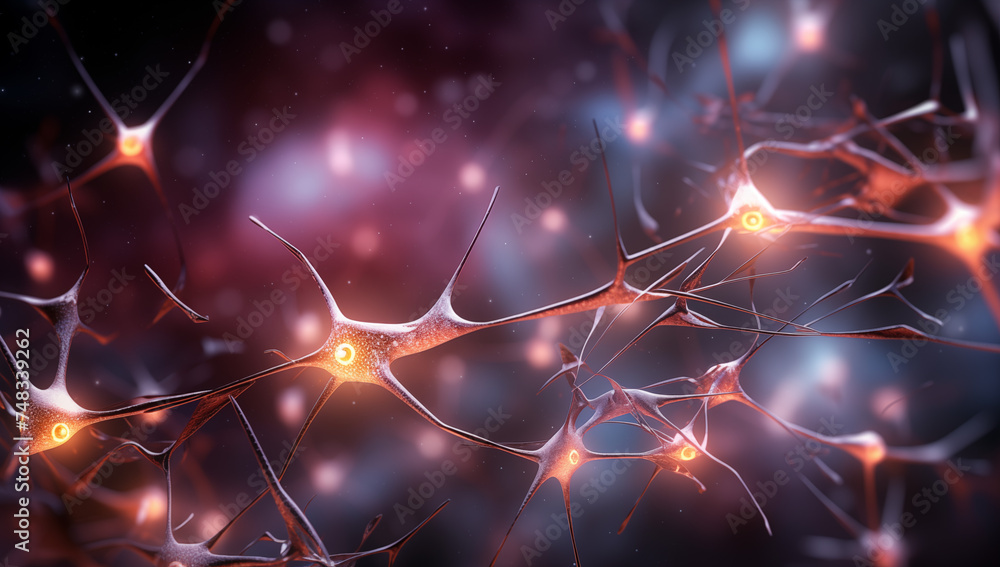 illustration of neural network of human body. illustration of neural network of human body.