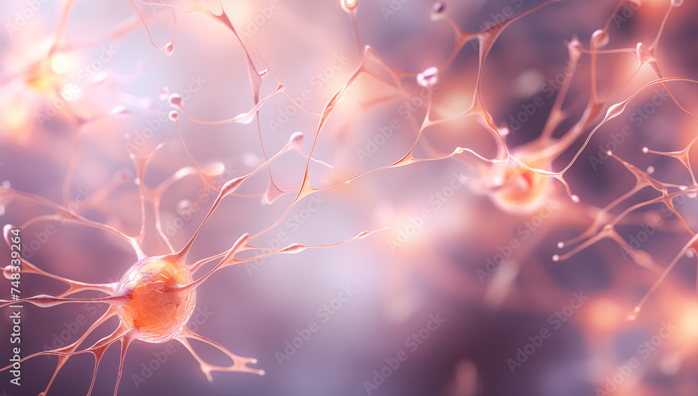 illustration of neural network of human body. illustration of neural network of human body.