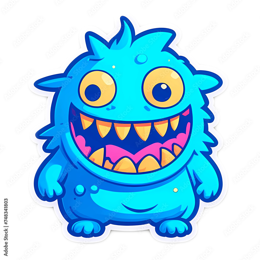 Meet this playful monster sticker, a quirky addition to your collection. Its whimsical charm and vibrant colors will bring smiles to all.