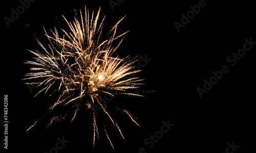 Fireworks in the night background.