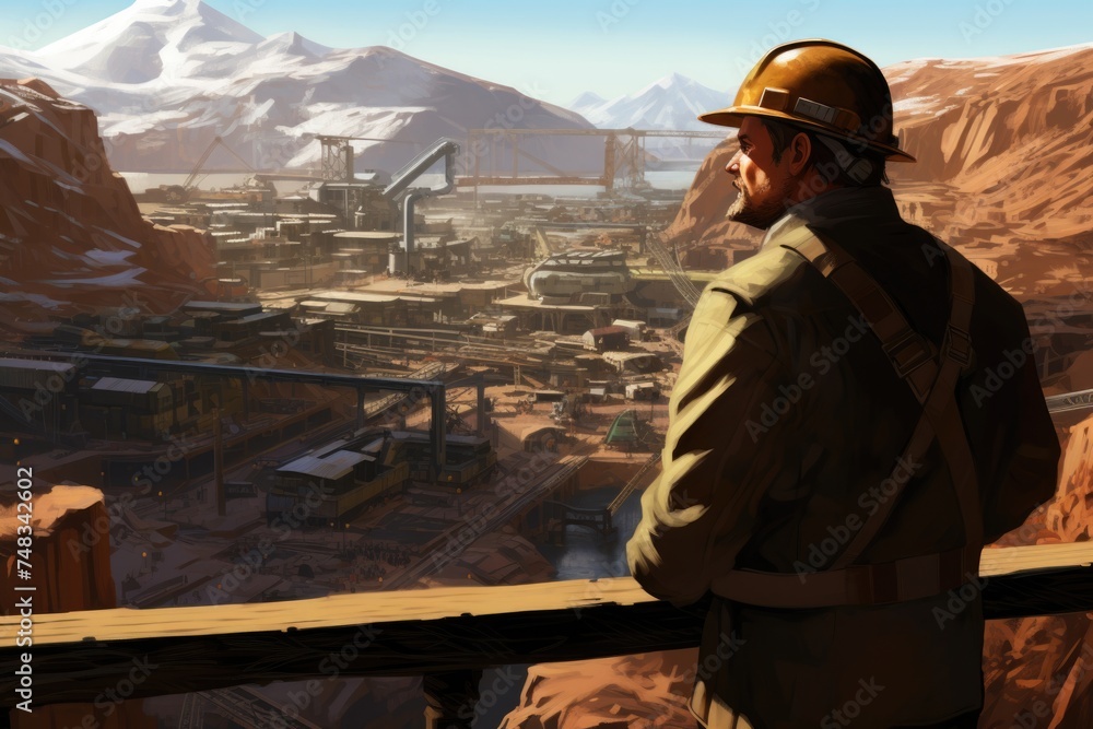 copper mine worker open pit Mine Surveying copper mine worker open pit Mine Surveying