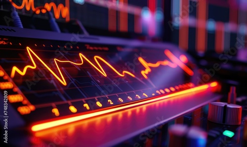 Heartbeat pulse, EKG monitor