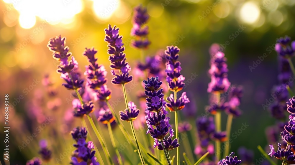 Obraz premium a close up of purple flowers