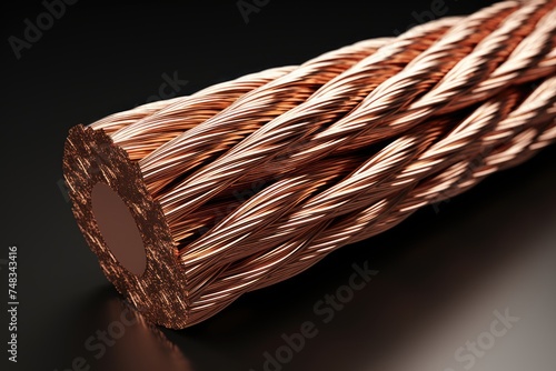 Copper wire cable  raw material energy industry photo