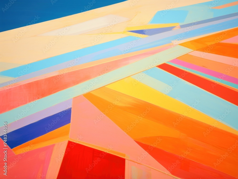 Fototapeta premium a colorful painting of triangles