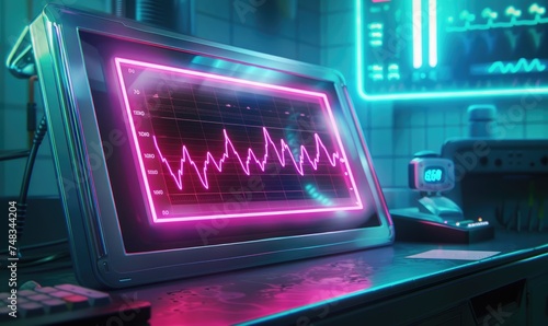 Heartbeat pulse, EKG monitor