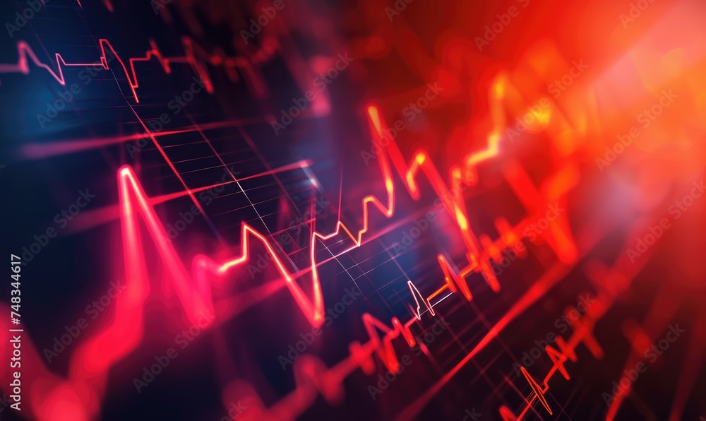 Heartbeat pulse, EKG monitor Heartbeat pulse, EKG monitor