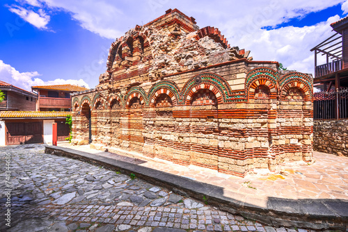 Obraz na płótnie Nesebar, Bulgaria - Old town Mesembria, Church of Archangels w salonie