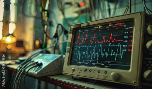 Heartbeat pulse, EKG monitor