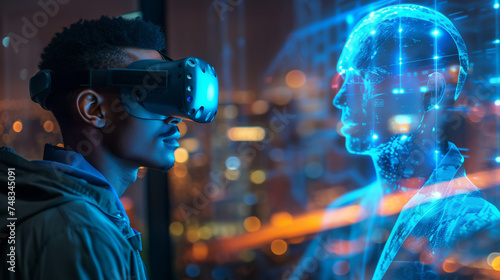 Futuristic communication with AI avatar