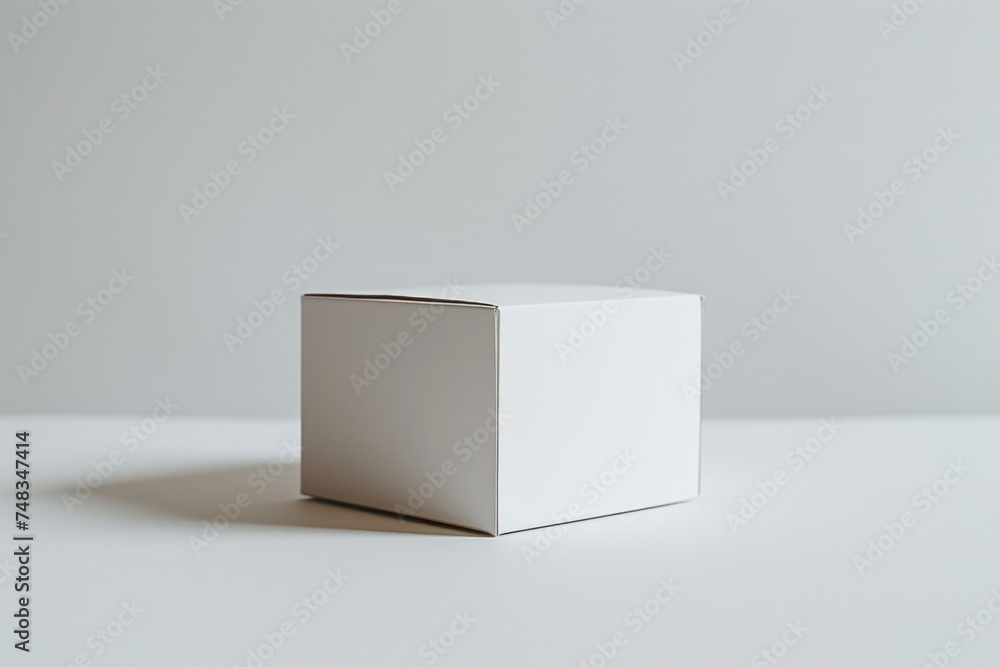 a white box on a white surface a white box on a white surface