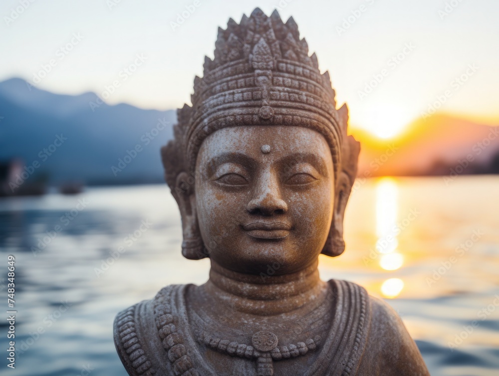 a statue of a person with a crown on a statue of a person with a crown on