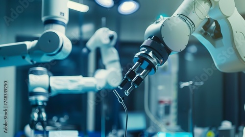 Wallpaper Mural Robotic Arm Performing Precision Surgery with High-End Camera Torontodigital.ca