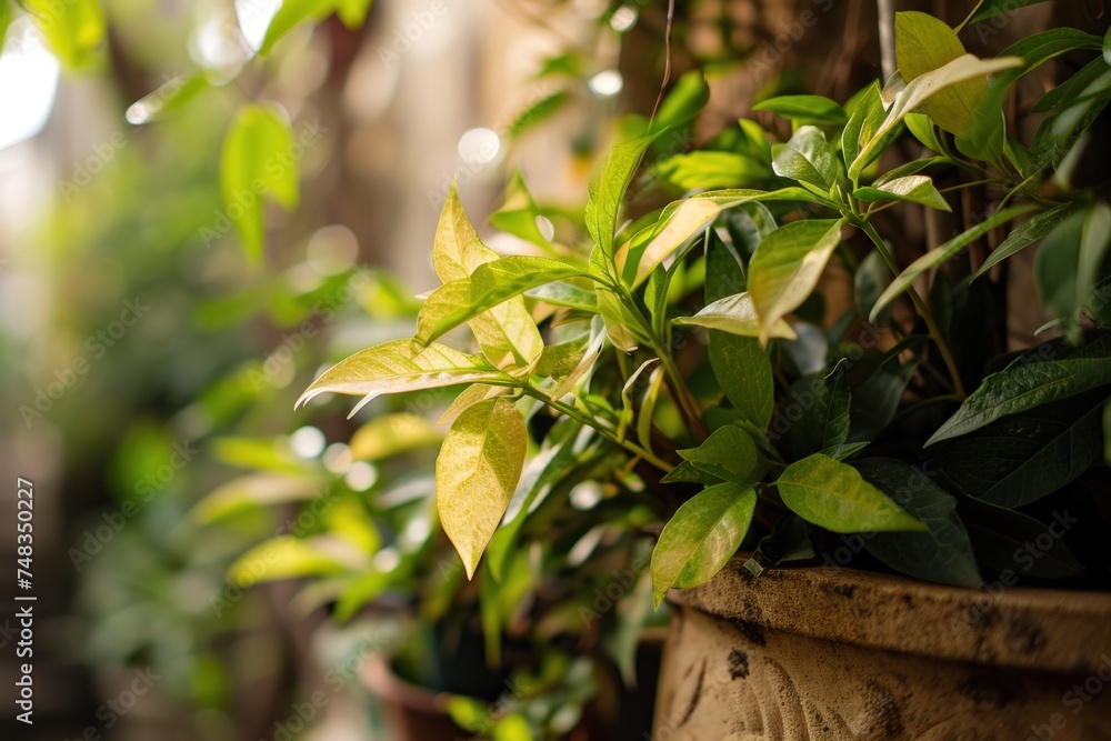 a plant in a pot a plant in a pot