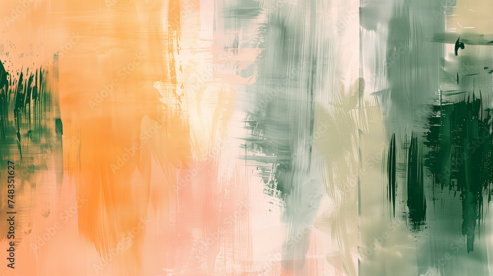 Colorful and Textured Abstract Art Painting Background with brushstrokes pastel colors.