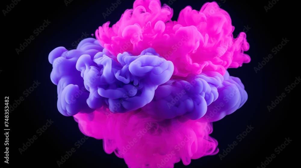 Obraz premium a pink and purple smoke