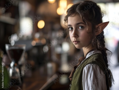 a girl with elf ears