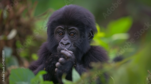 Retrato de um gorila na floresta tropical da Costa Rica. © Vitor