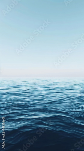 A calm ocean with a distant horizon Calmness atmospheric photo footage for TikTok, Instagram, Reels, Shorts © SappiStudio