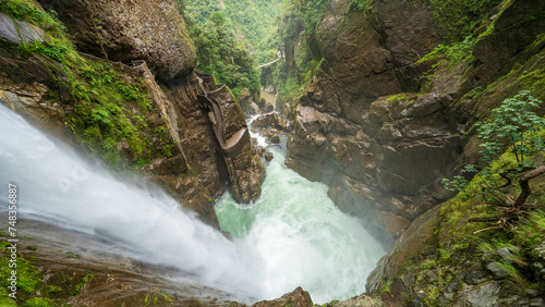 Pailón del Diablo Waterfall, Baños de Agua Santa, Ecuador photo