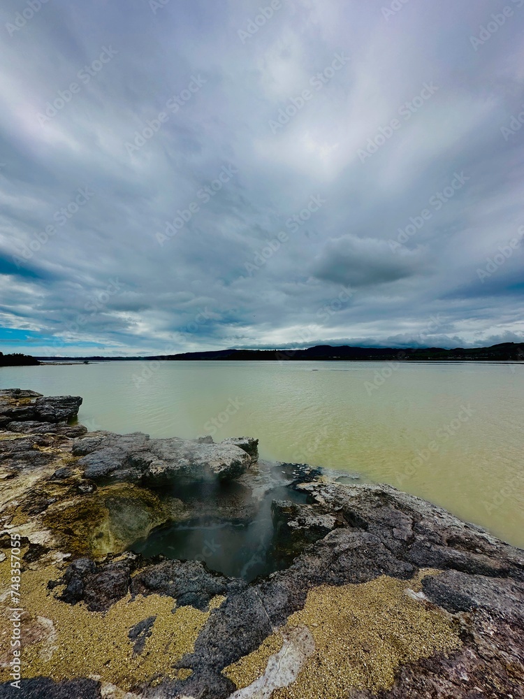 Thermal vent, Lake Rotorua, New Zealand Thermal vent, Lake Rotorua, New Zealand