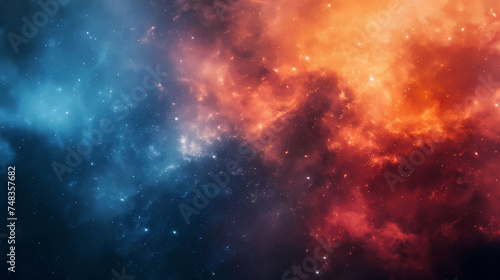 background with space, Cosmic Radiance: A Colorful Nebula in Outer Space