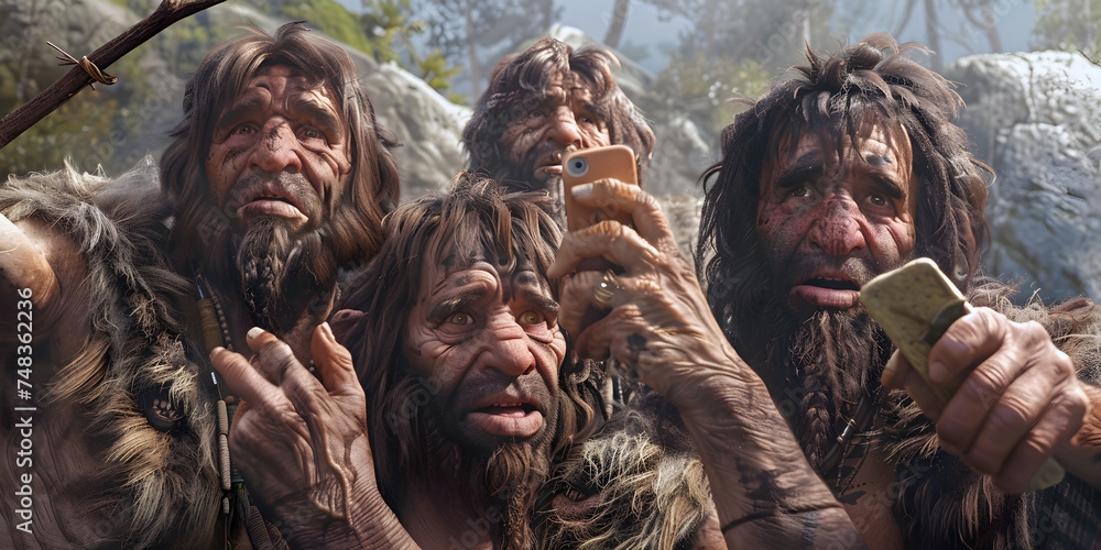 Cavemen taking selfies, ai generated. Cavemen taking selfies, ai generated.