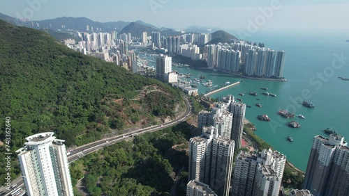 Hong Kong Island Pok Fu Lam Aberdeen waterfront Wah Fu Estate public housing estate, a unique architectural style,closed to Cyberport Bel-Air, Chi Fu Fa Yuen and Wah Kwai Estate ,plan to redevelopment photo