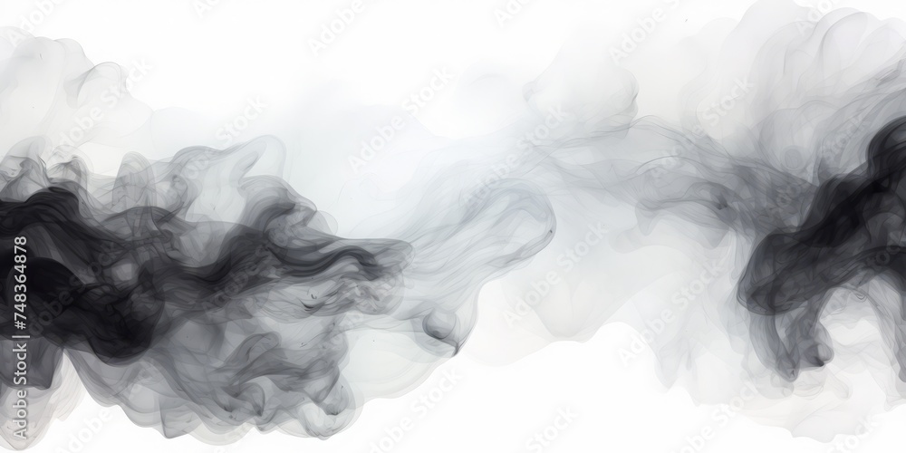 Abstract smoke moves on a white background. Design element. Abstract texture.