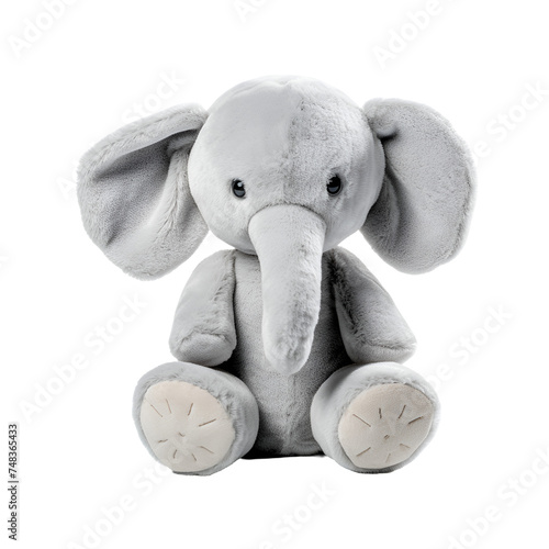 Stuffed Animal Elephant: Cute Plush Toys, Isolated on Transparent Background, PNG