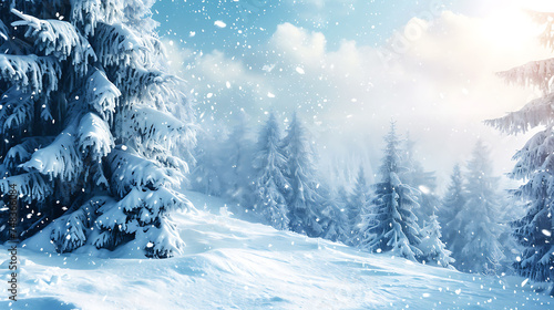 Banners with a snowy touch, announcing winter deals and special limited-time offers. Copy Space
