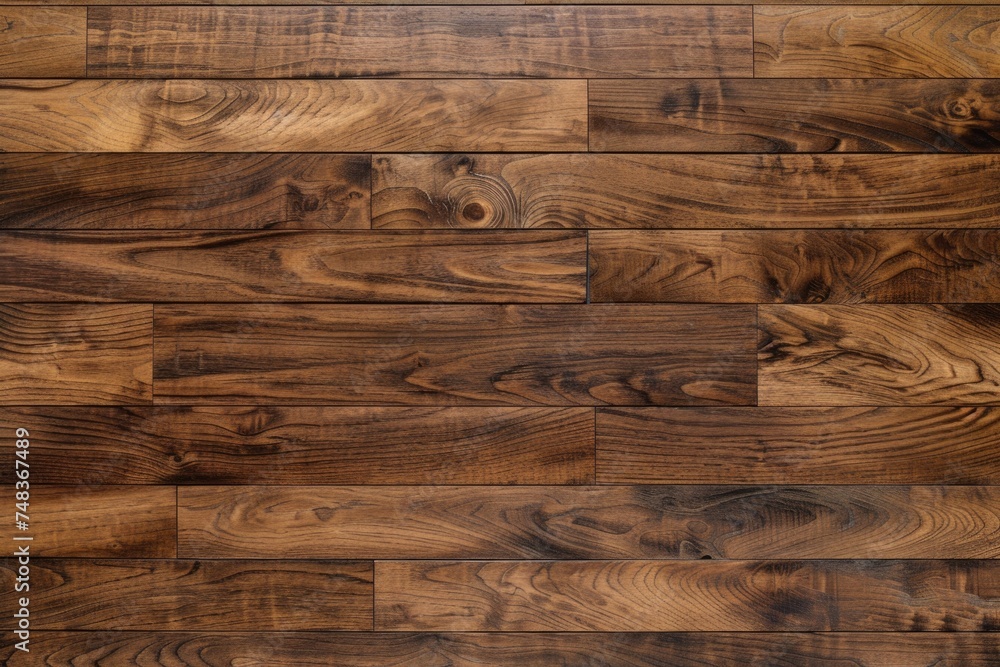 Fototapeta premium Natural brown wood texture with dark pattern hardwood floor background.
