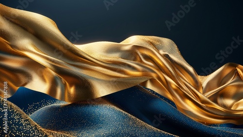 Black and Gold Abstract Background Ai Generative