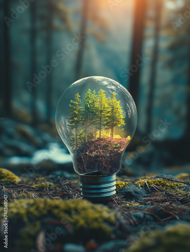 forest in a bulb
