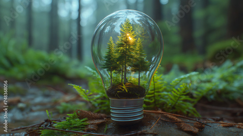 forest in a bulb
