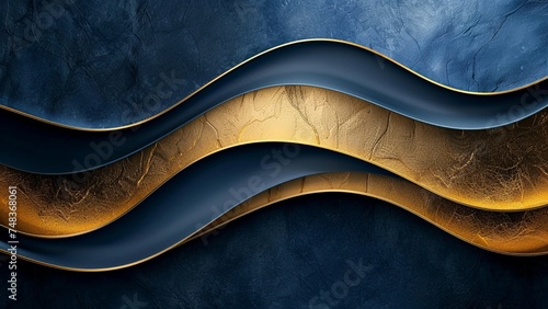 Black and Gold Abstract Background Ai Generative