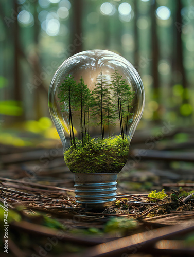 forest in a bulb
