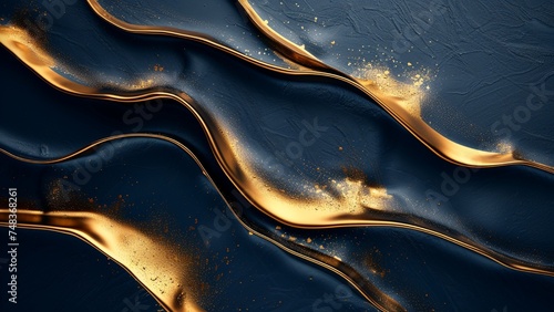 Black and Gold Abstract Background Ai Generative