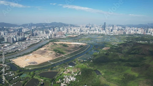 Lok Ma Chau Loop Hong Kong-Shenzhen Innovation and Technology Park and Futian Port Huanggang Checkpoint Greater Bay Area Guangdong economic zone near San Tin Kwu Tung photo