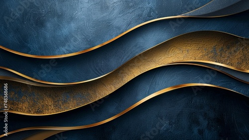 Black and Gold Abstract Background Ai Generative