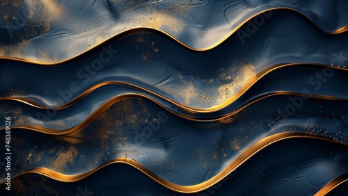 Black and Gold Abstract Background Ai Generative