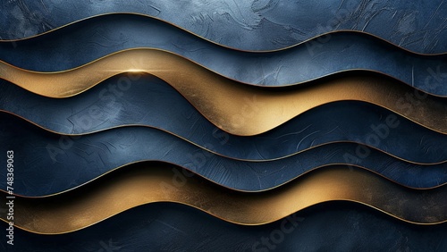 Black and Gold Abstract Background Ai Generative