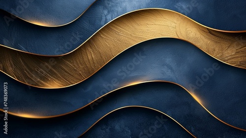 Black and Gold Abstract Background Ai Generative