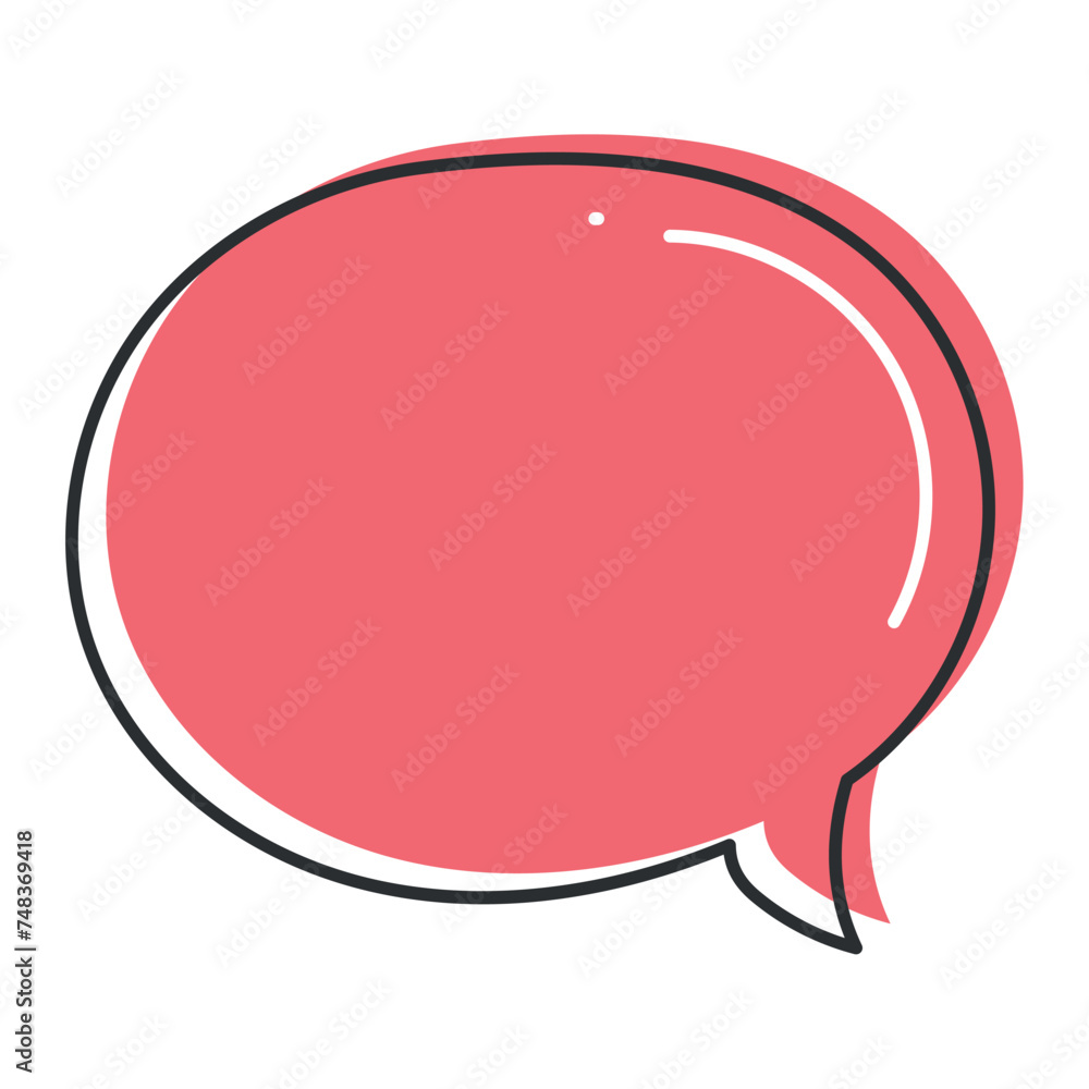 Fototapeta premium Comic bubble chat sketch icon Hand Draw Vector illustration