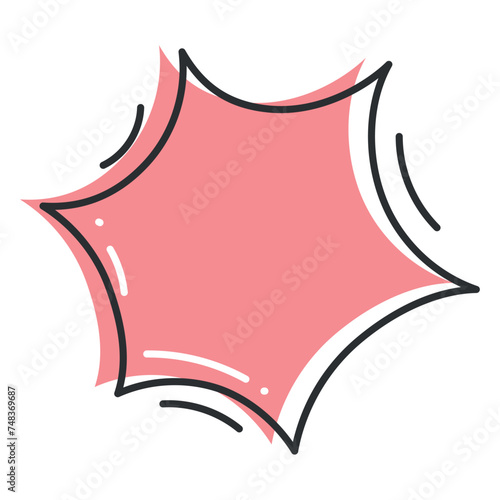 Comic bubble chat sketch icon Hand Draw Vector illustration