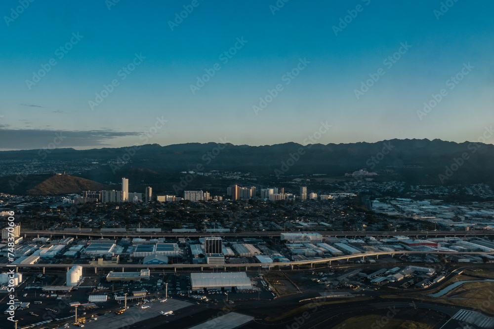 Daniel K. Inouye International Airport. Aerial photography of Honolulu to Kahului from the plane. Daniel K. Inouye International Airport. Aerial photography of Honolulu to Kahului from the plane.