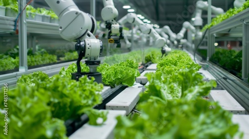  Robotic Arms Tending to Indoor Hydroponic Farm