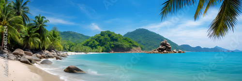 Serene Thai Beach Scene: Captivating Natural Beauty of Ao Thong Nai Pan, Koh Pha Ngan
