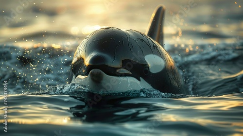 Orca, orca whale, Killer whale, ocean, sea, Cetacean, Marine mammal, Apex predator, Black and white, Powerful, Intelligent, Social, Pod, Family, fish, Large, Dorsal fin, Pectoral fins